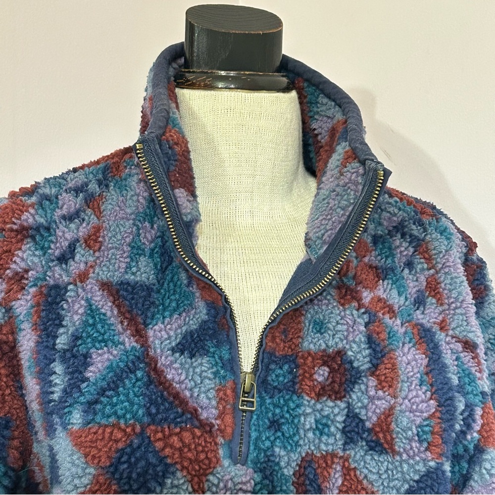 Ll Bean Signature 1/4 Zip Sherpa Fleece S - image 2